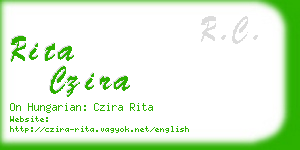 rita czira business card